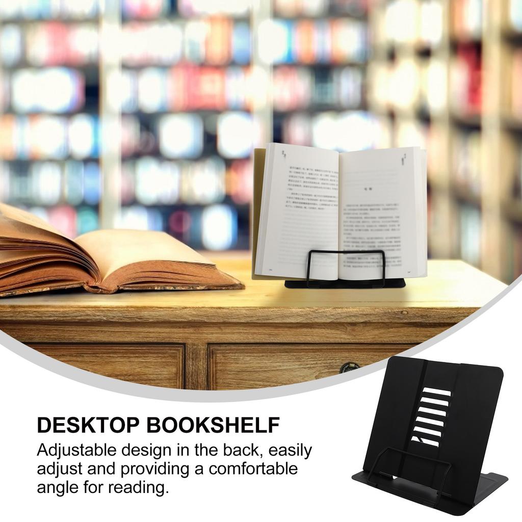 1Pcs Exquisitely Crafted Iron Book Holder Adjustable Reading Rack for Textbooks Magazines Sheet Music Free Hands Long Reading