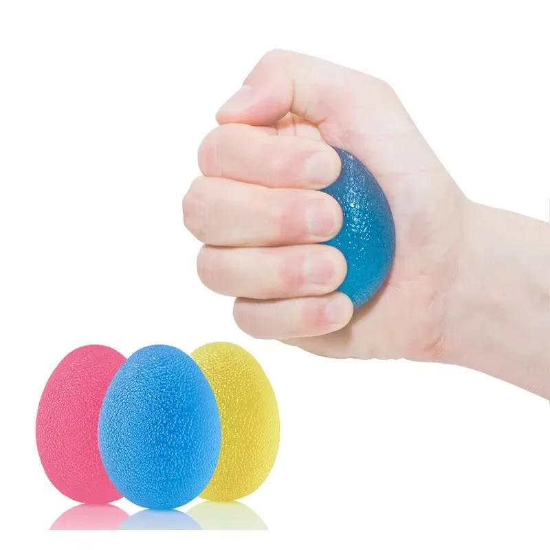 Silica Gel Hand Grip Ball Ei Männer Frauen Gym Fitness Finger Schwere Exerciser Kraft Muskel Erholung Greifer Trainer