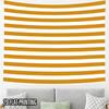 2D Flat, 1pc Modern Horizontal Striped Tapestry Wall Hanging - Orange & White Striped Suitable for Living Rooms, Bedrooms, Offices, Outdoor Parties, P