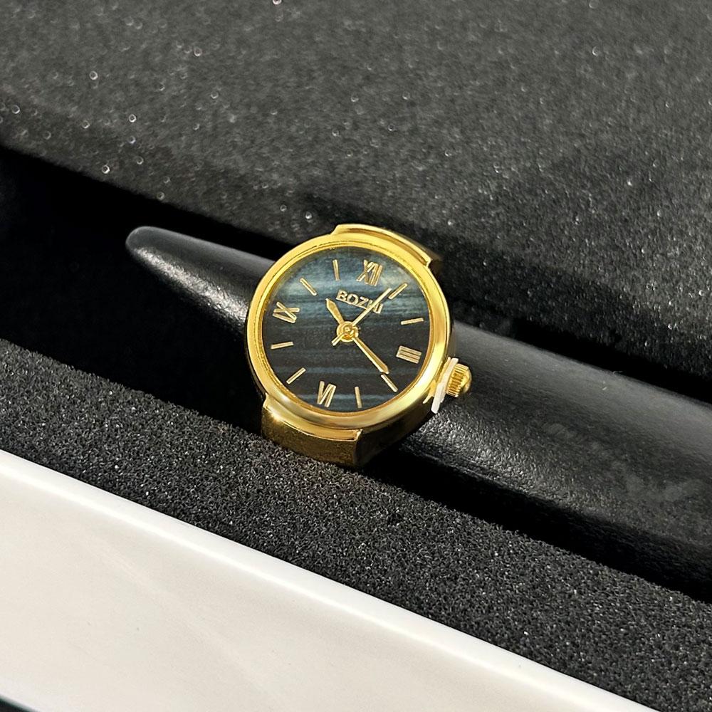 

Ретро панк сплав палец кольцо для часов для женщин мужчин пара кольца цифровые часы эластичные эластичные кольца для пальцев ювелирные часы зелёный