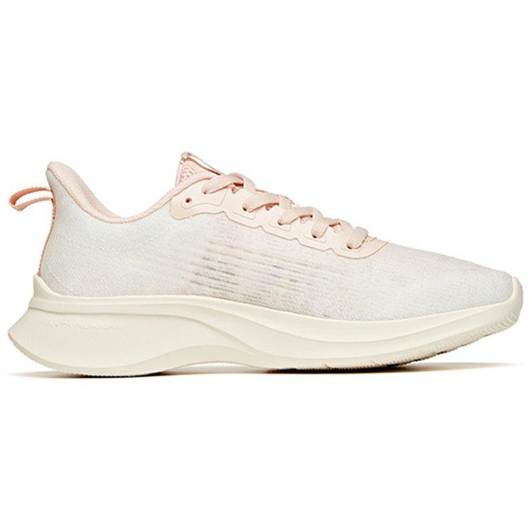 Anta Cushioning Slip Resistant Abrasion Resistant Breathable Lightweight Low top Running Shoes Women's White Pink 122235570S-3