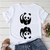 Summer Tshirts Cartoon T Shirt Unisex Kawaii Panda Yoga Print Graphic T Shirts Cute Girl Harajuku Anime Cartoon Female Clothes