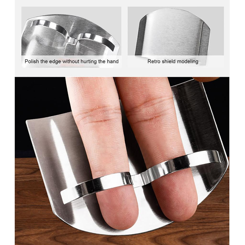 Anti-Cutting Finger Guard Stainless Steel Kitchen Gadgets Safe Vegetable Cutting Hand Protector Kitchen Accessories