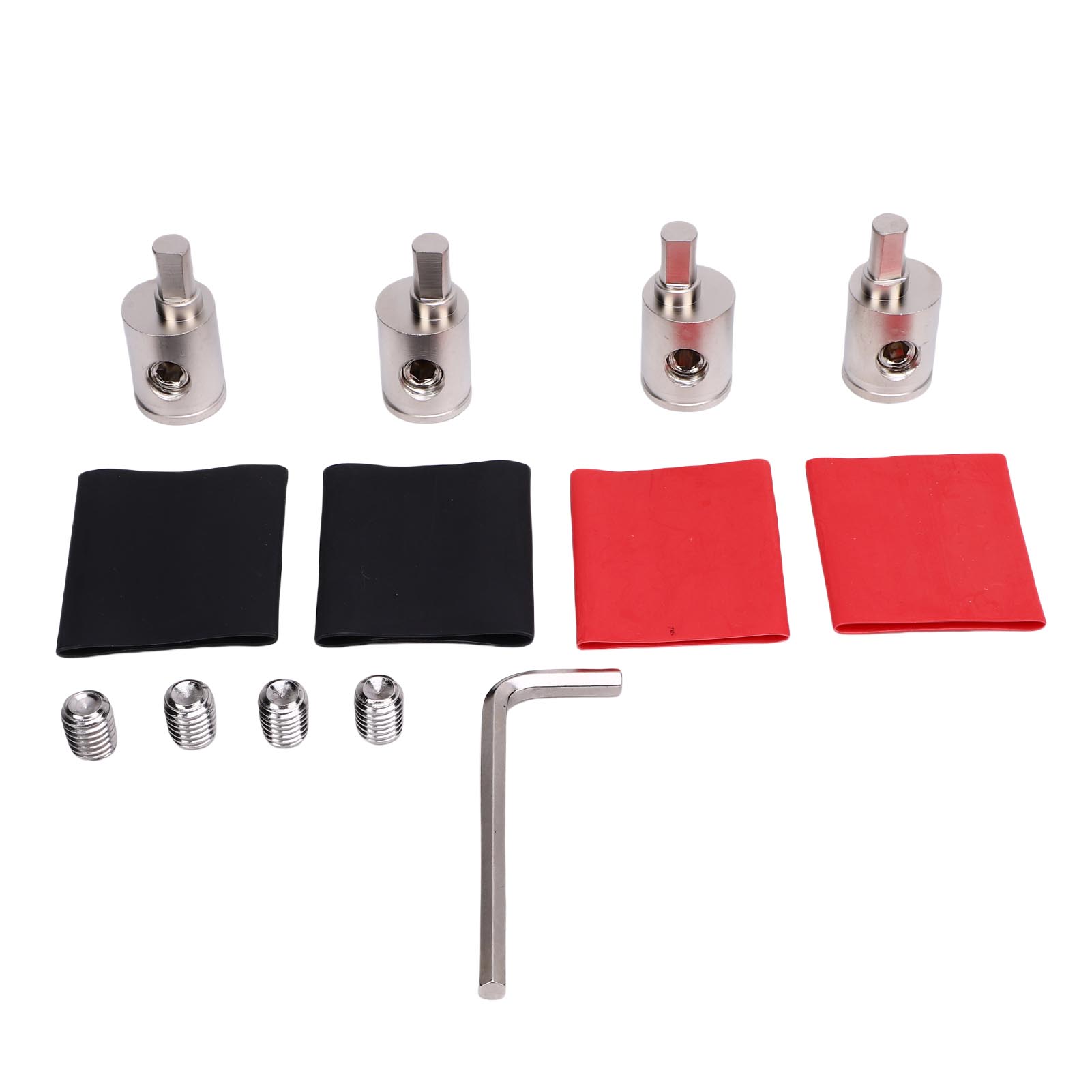 4 Pcs Brass Amp Input Reducer with Accessories Car Stereo Amplifier Wire Terminal Connectors for Vehicle Stereo System