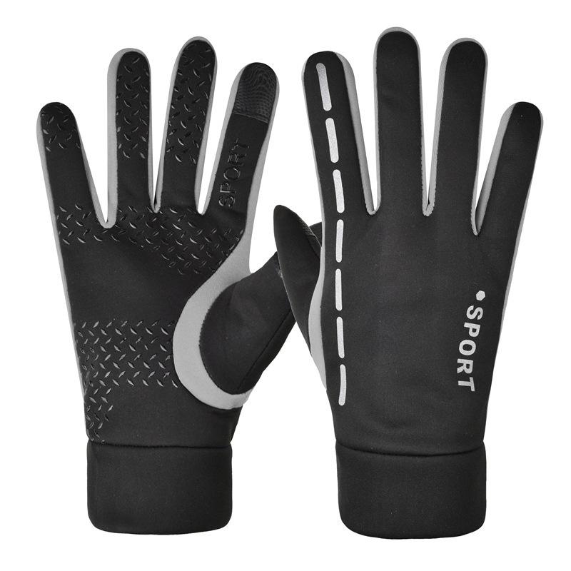 

Warm Gloves In Autumn and Winter Men and Women Outdoor Cycling Exercise Fitness Bike Exercise Cold Proof Plus Velvet Touch Screen Gloves One size