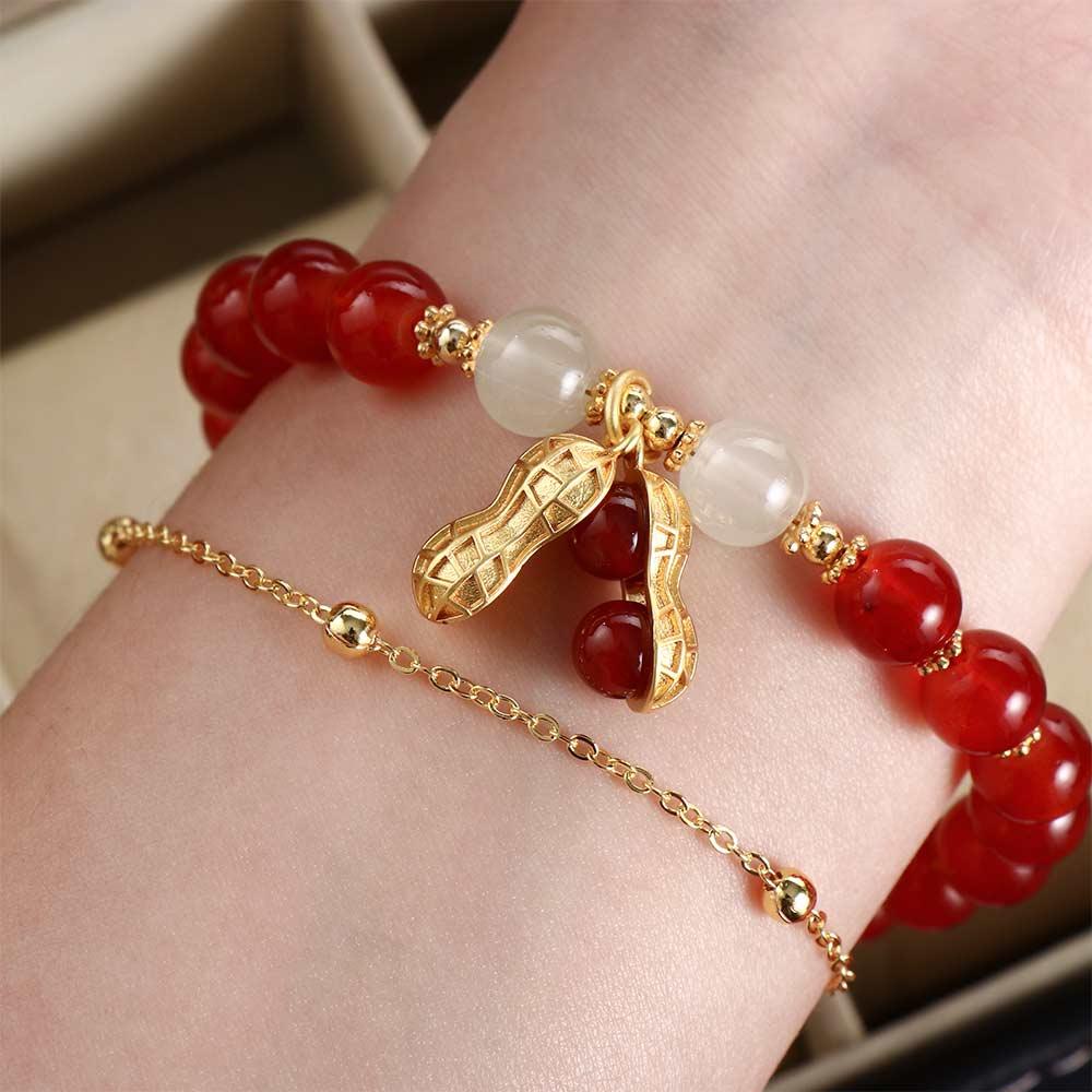 Double Chain Pearl Female Hand Chain Korean Style Bracelets   Bracelets Bead Bracelets