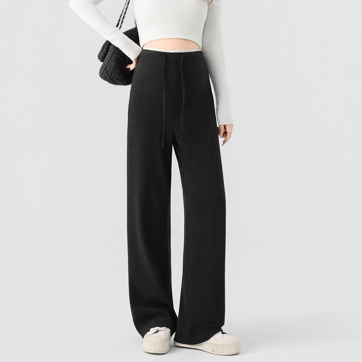 

Maternity Wide-Leg Casual Pants with Adjustable Waistband – Spring/Autumn 2026 L темно-серого