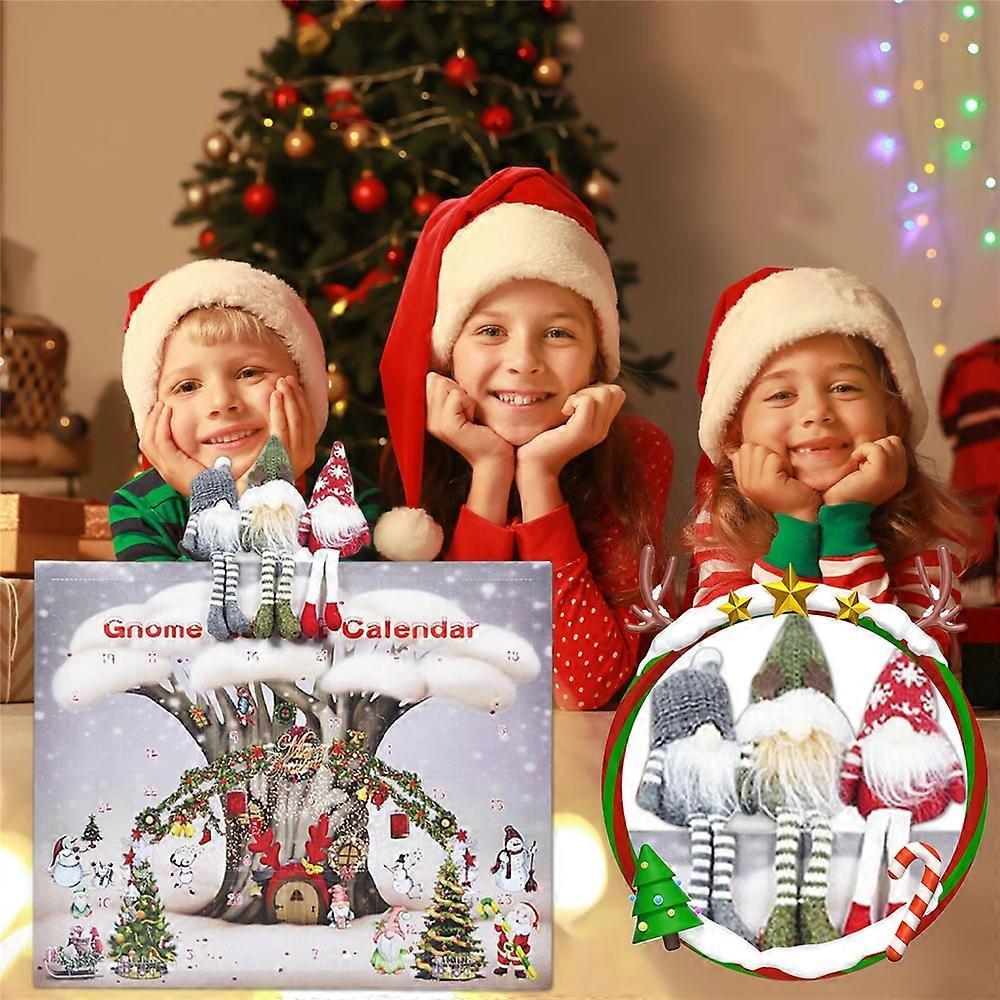 2024 Christmas Gnome Advent Calendar, 24 Days Xmas Countdown Calendar With Gnome Plush Toy, Holiday Decor Gnome Gift