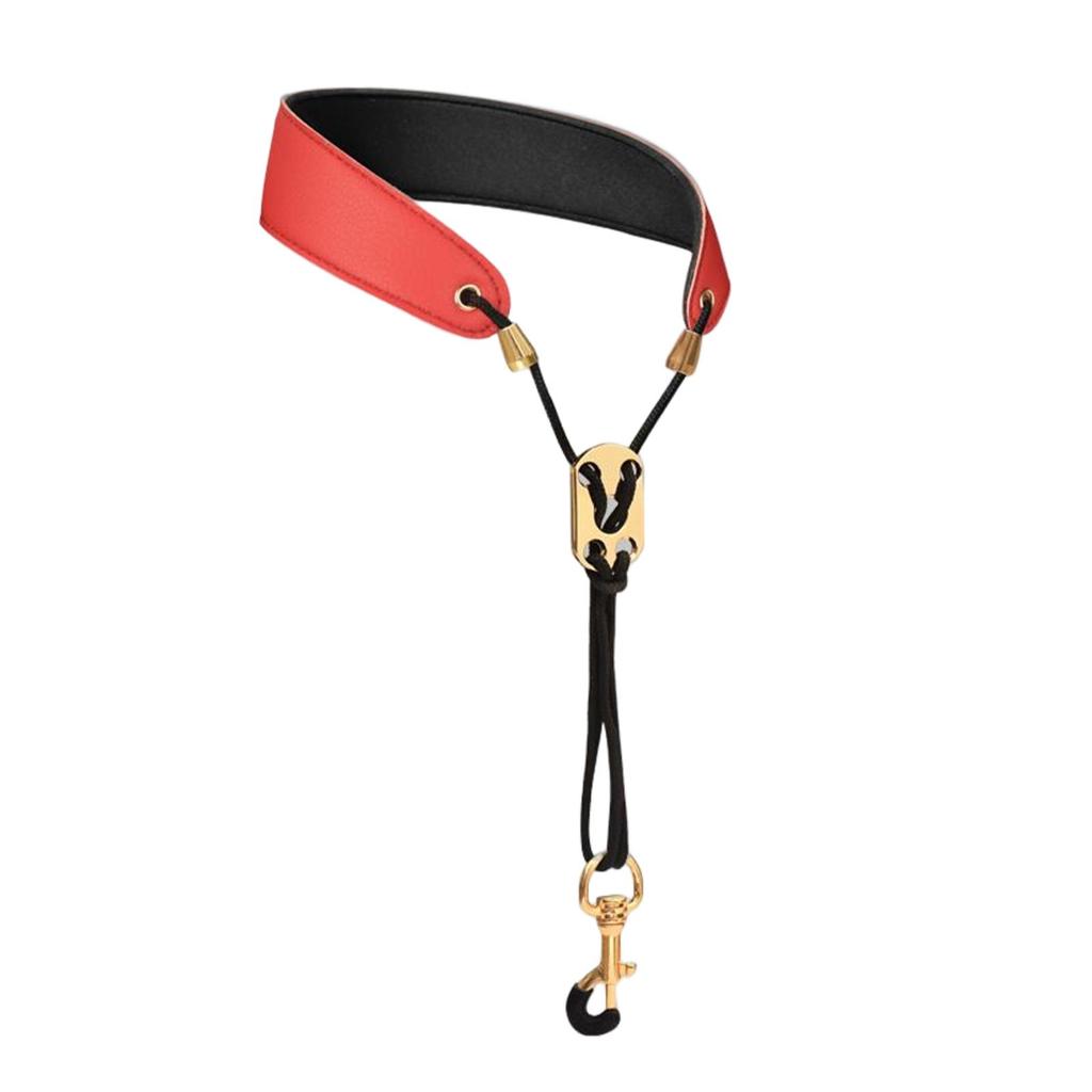 PU Leather Saxophone Shoulder Strap No Stress On Neck Shoulder Strap Adjustable