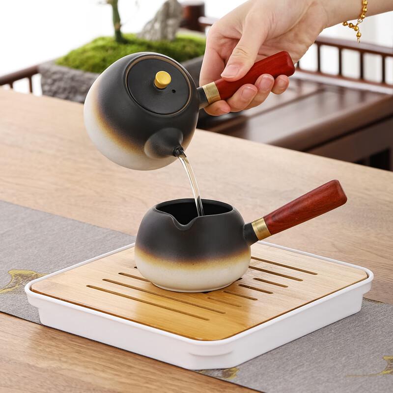 Portable Black Pottery Travel Kung Fu Tea Set