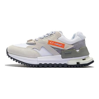 Li Ning 001 Craft Reflective Trendy Sports Casual Shoes Women Sneakers White AZGS078-4