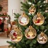 LED-beleuchteter LED-Weihnachtsbaum-Globus-Dekor Acryl-Weihnachts-Schneekugel-Ornament Fensterdekoration