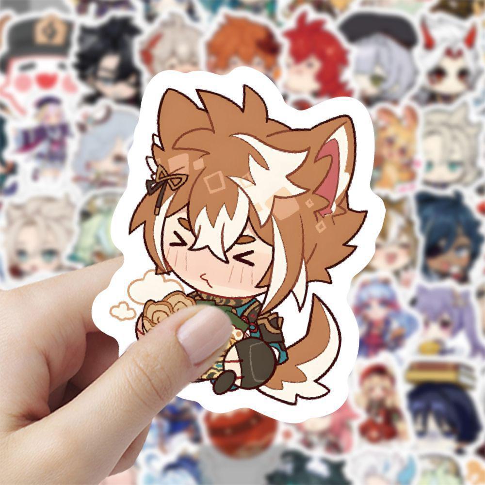 60-Piece Cute Anime Game Sticker Pack for Laptops and Water Bottles