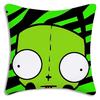 Invader Zim Cartoon Pillow Covers Cartoon Sofa Decorative Home Double-Sided Printing Short Plush Cute Cushion Cover