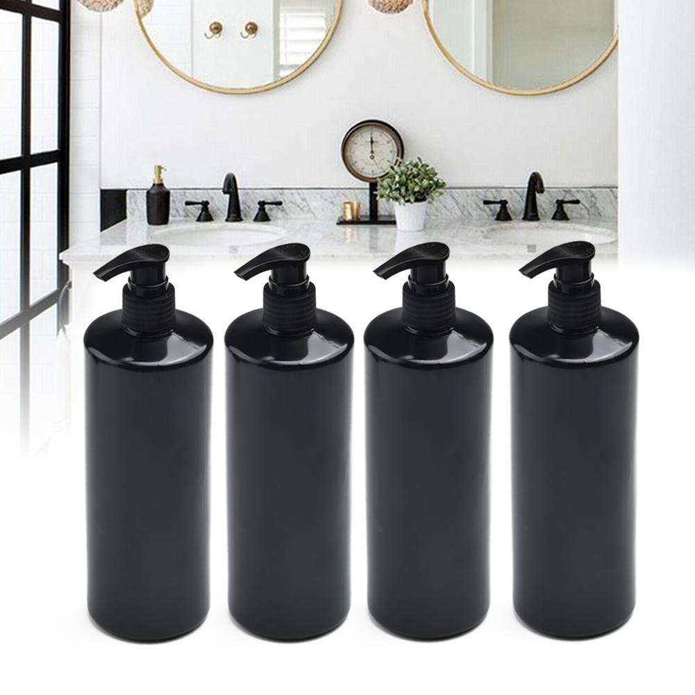Refillable Bottles Shampoo Lotion PET Travel 17oz Wash 4PCS With Pump Bottles Clean Container Dispensers Empty