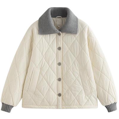 INMAN Damen Faux 2-teiliger gesteppter Strick Wintermantel