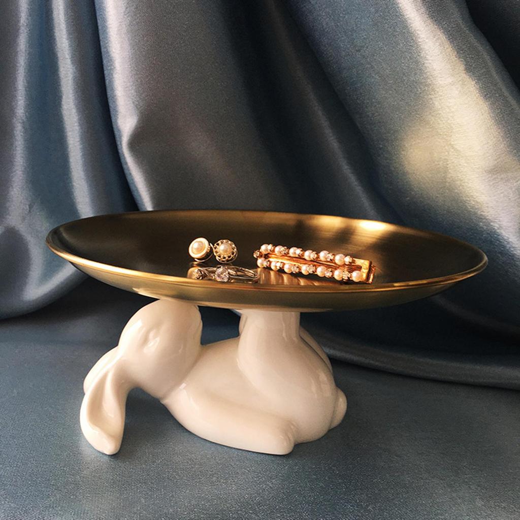 Bunny Dish Bowl Plate for Jewelry Necklace Bedroom Tableware Type