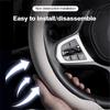 8D Nappa Leather Car Steering Wheel Cover For Porsche Cayenne Taycan Macan Panamera 718 911 Cayman Auto Accessories