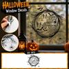 Halloween Removable Static Cling Window Decal Spider Web Bat Design No Glue Required Glass Decoration for Home Office Storefront
