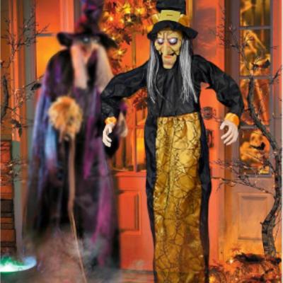 Halloween Hanging Witch Haunted House Horror Prop Lightweight Portable Decoration for Yard