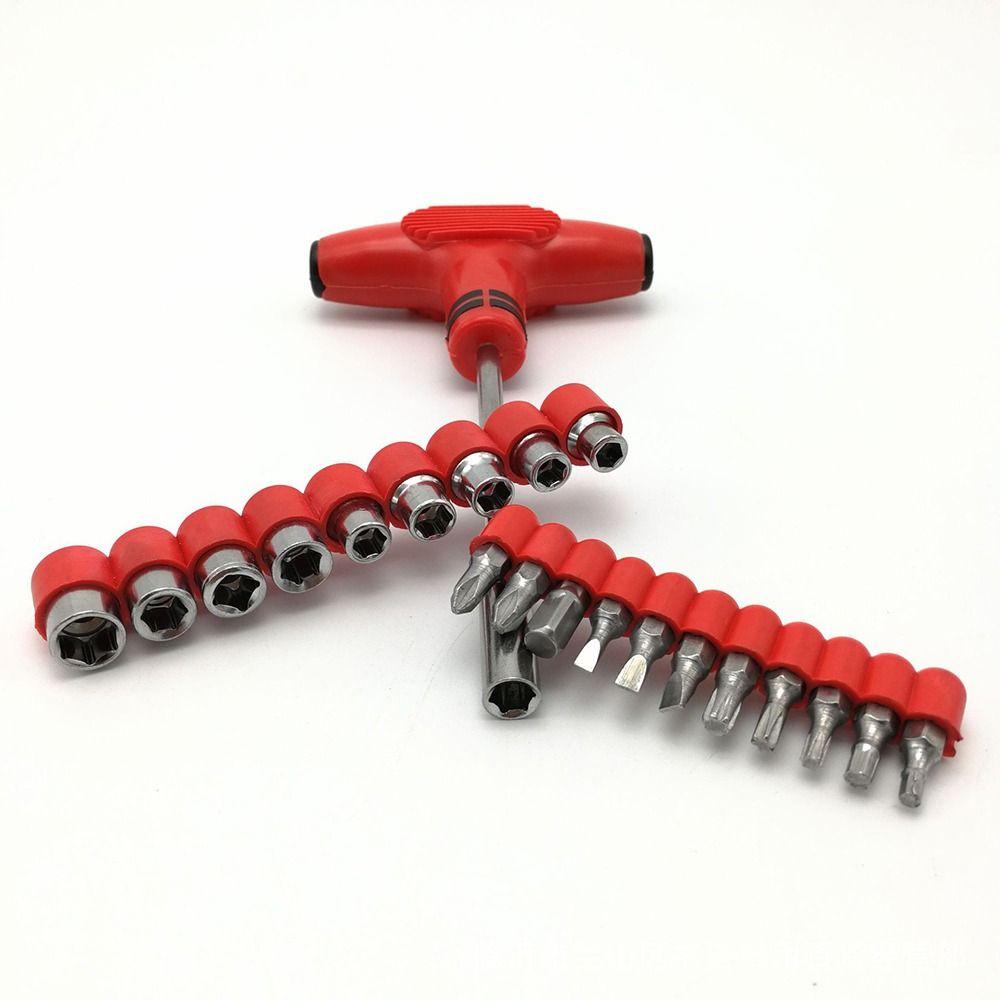 21Pcs/set Multi-Function Screwdriver Bit Set Combination Phillips Torx Slotted New T-handle Wrench