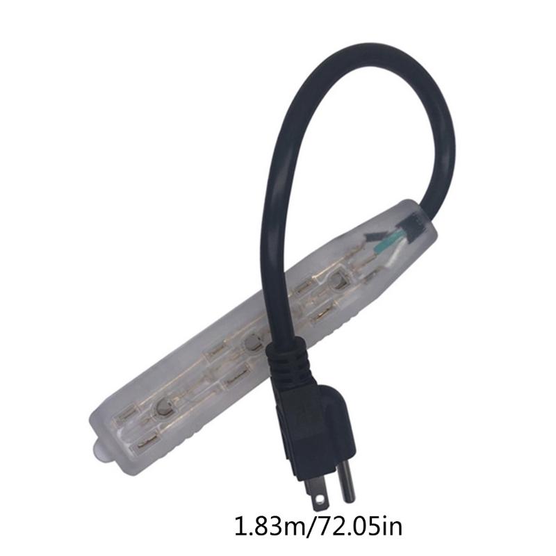 Power Cable 3 Prong Groundes Outlet Essential Power Cable with 3 Outlets Plastic Extension Cord PVC for Home & Offices