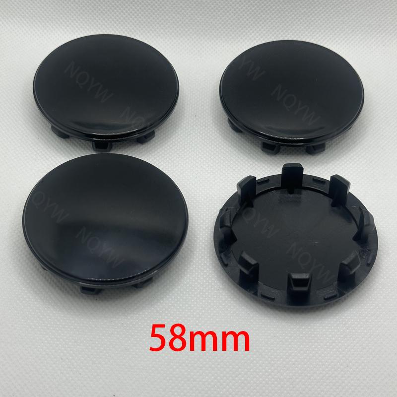 4 Teile/los 58mm Auto Rad Center Hub Cap Schwarz Kein Logo Radkappe Abdeckung Zubehör Für KIA Sportage Sorento Rio K5 Optima Für Hyundai