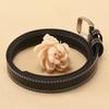 Women's High-Quality Leather Belt with Gold Buckle - Perfect for Dresses and Jeans