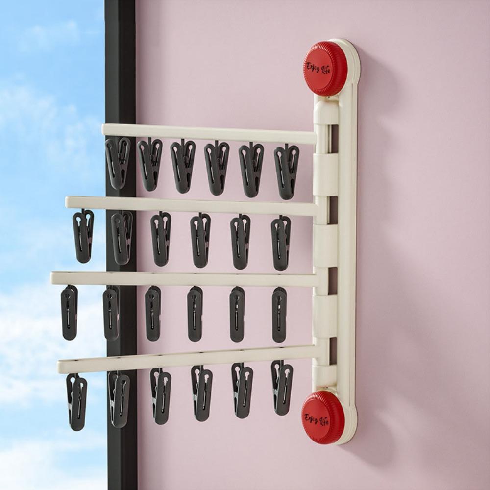 Anti-slip Suction Cup Sock Clip Dopamine Clothes Drying Holder Convenient Sock Clip Hanger  Balcony