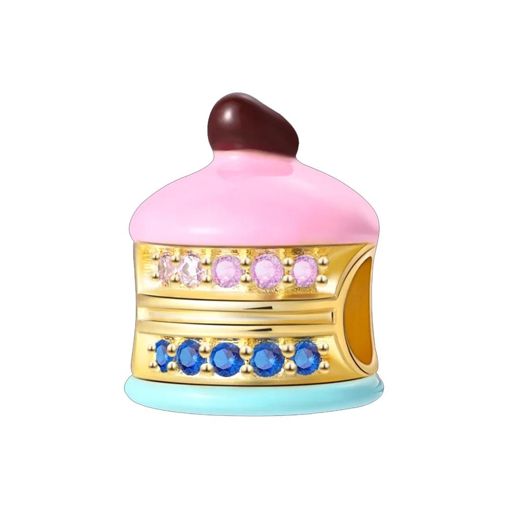 Brand New Copper Metal Bunny Bear strawberry birthday cake Bead Components Charm Bead Components Bead Components Compatible With Authentic Original