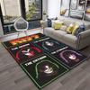 Tappeto Retro KISS Rock Band per Casa Soggiorno Camera da Letto Sala Giochi Divano Cucina Zerbino Decorazione, Tappeto per Bambini Antiscivolo Tappetino da Pavimento