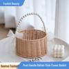 Imitation Rattan Pearl Handheld Flower & Fruit Basket