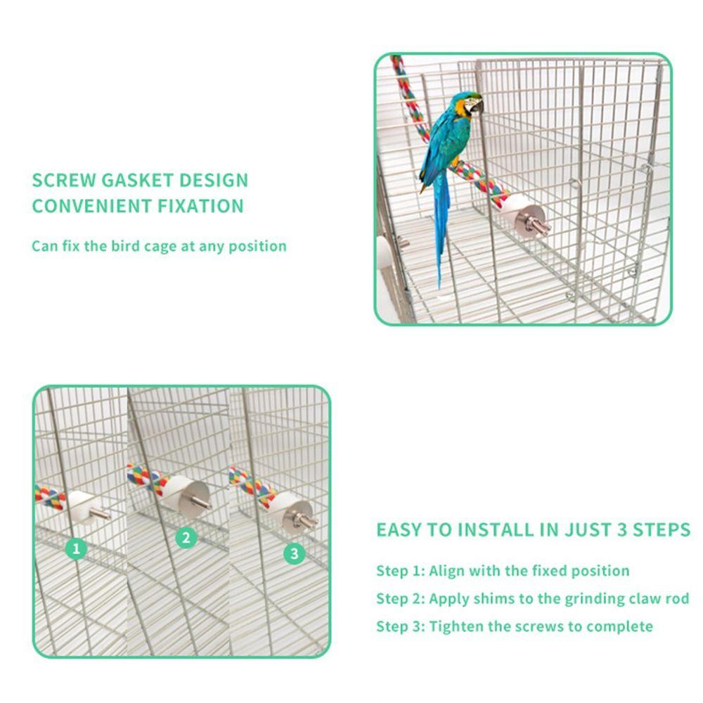 Colorful Parrot Rope Toy 40/80//105/200cm Parrot Stand Chewing Station Bird Perch for Cage Parrot