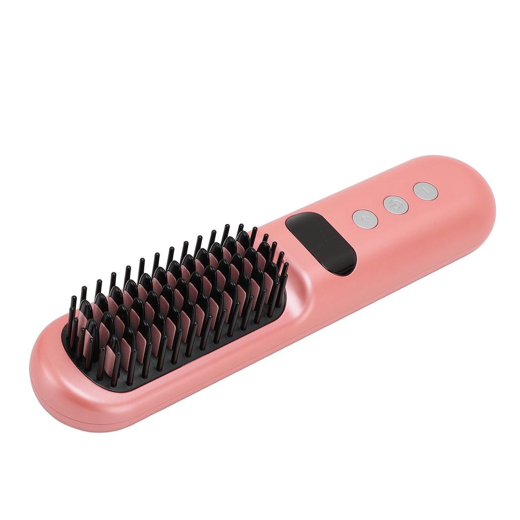 Hair Straightener Brush Cordless 9 Gears Negative Ion Hair Straightening Comb Portable Rechargeable 