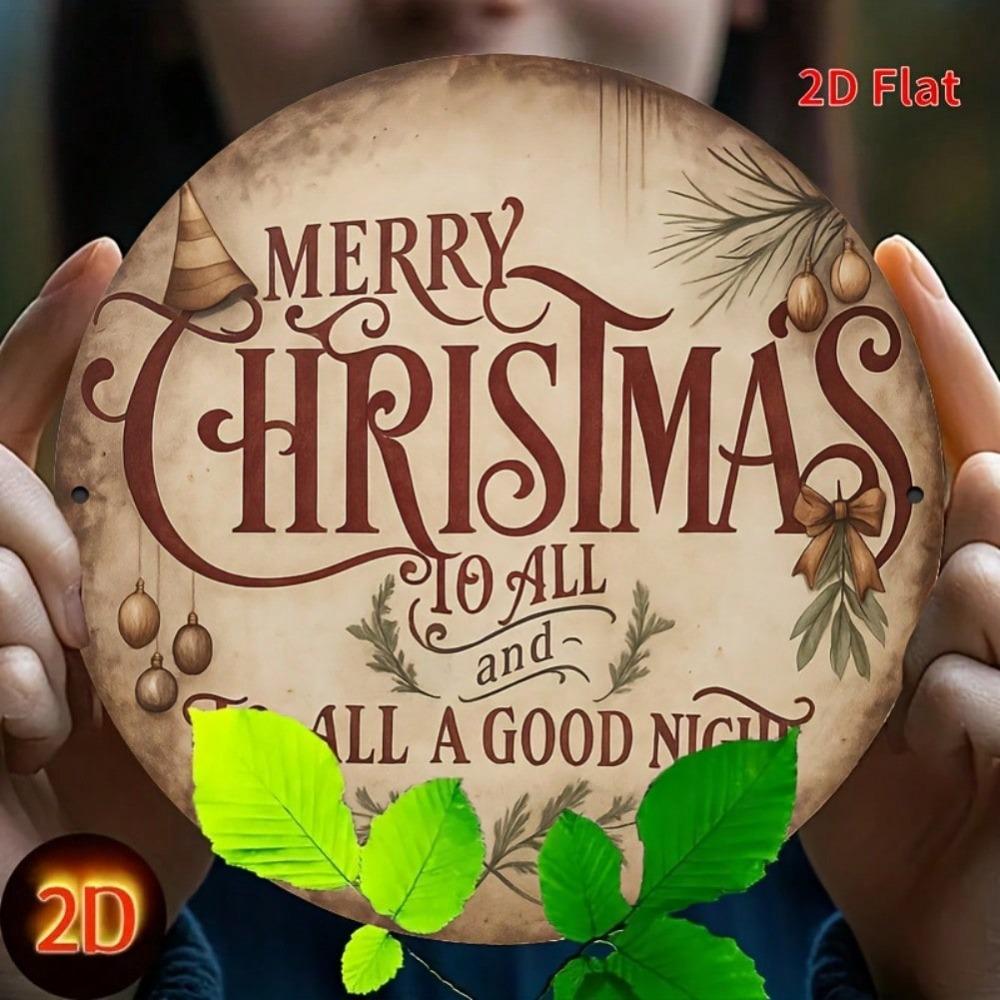 Christmas Holiday Metal Tin Sign Farmhouse Wall Art Rustic Decor Indoor Outdoor
