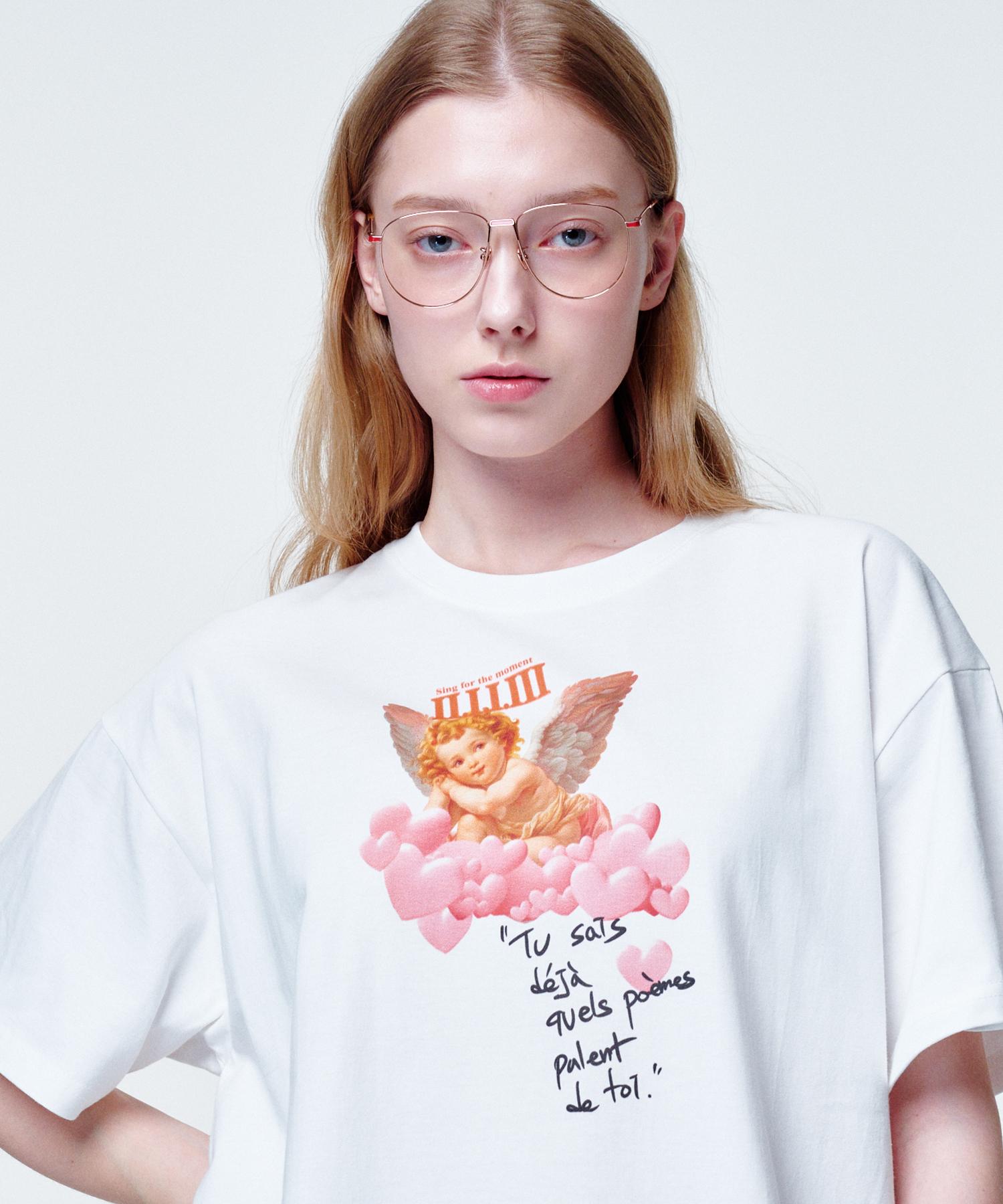 2113 Studio Loose Fit T-Shirt Heart Cloud White