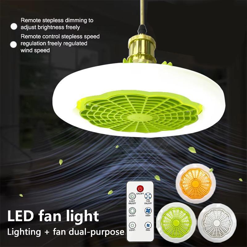 E27 LED Ceiling Fan Light 30W Remote Control Dimmable Integrated Lamp Removable Illumination(Clear stock,first-come,first-served,while supplies last)