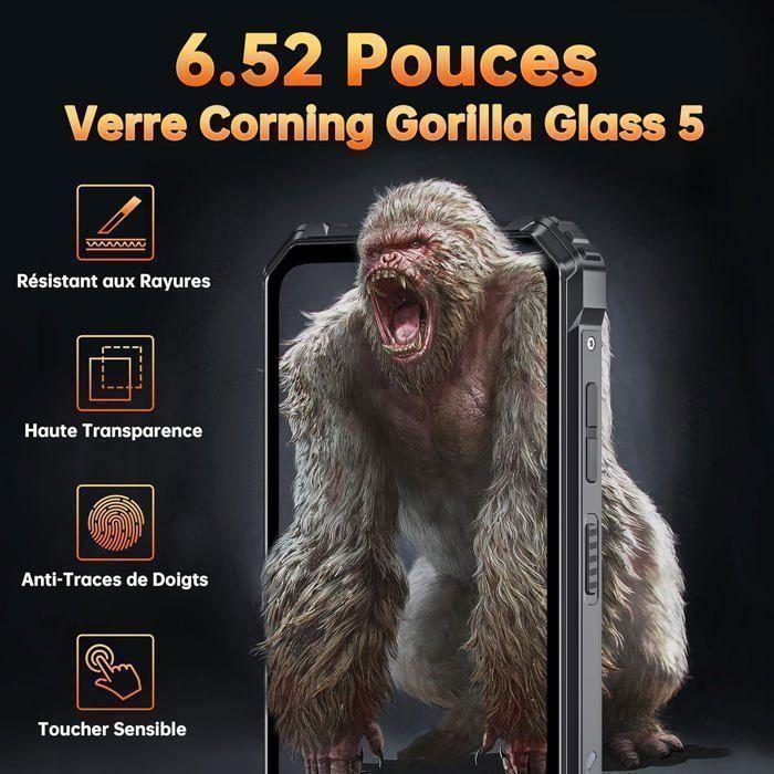 OUKITEL G1 Smartphone Robuste 24Go+256Go Écran 6.52" 10600mAh 48MP Caméra Telephone Portable Incassable Dual SIM 4G /NFC/IP68 Noir