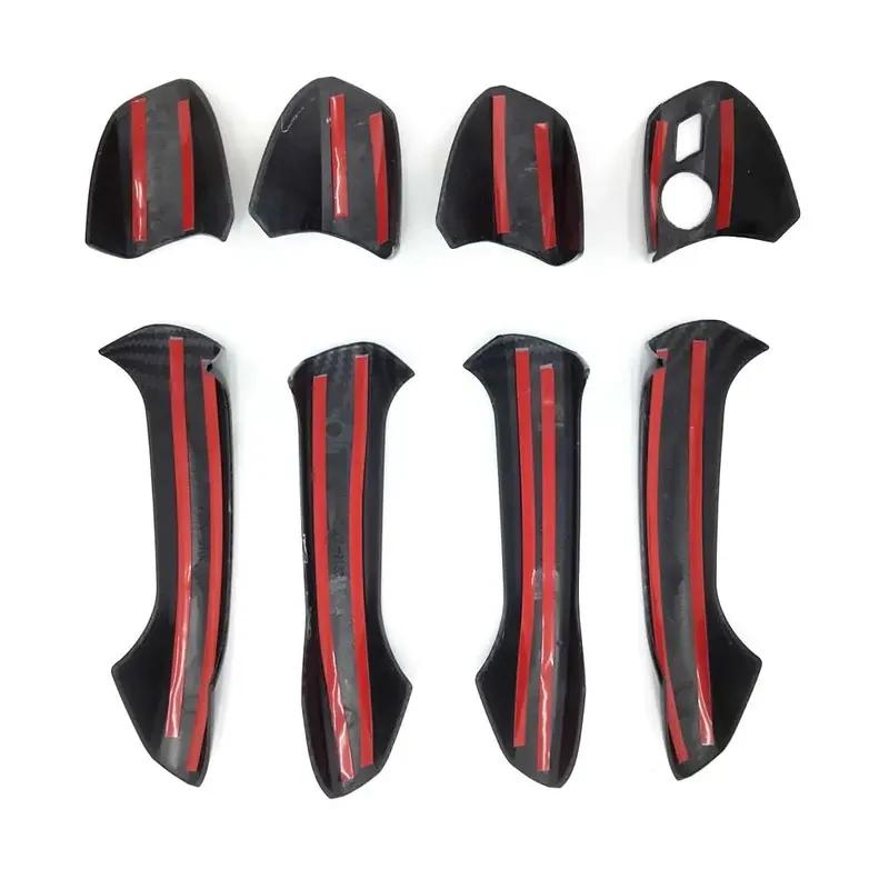Carbon Look Exterior Door Handle Cover Trim for W204 C300 C350 C250 C63 AMG