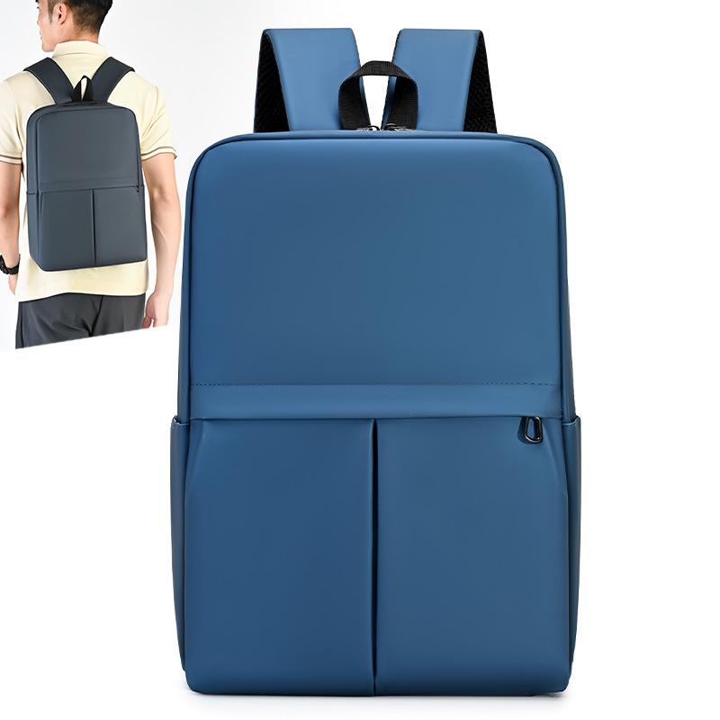 Men's Waterproof Solid Color Laptop Backpack for Business and School