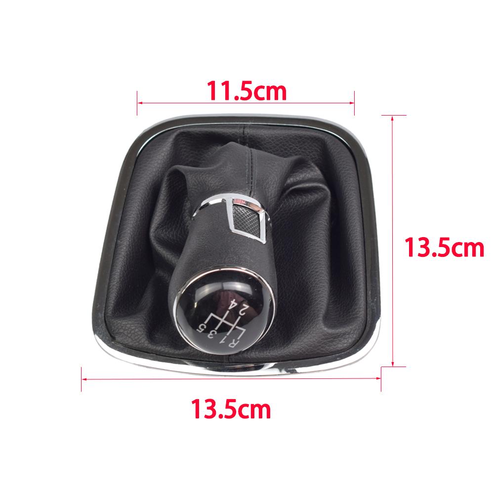 For VW Volkswagen Polo 6C 2015 2016 2017 2018 5 Speed Gear Gear Lever Stick Shift Knob With Leather Boot Car Styling