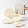 The Little Prince Divided 211 Fat Reduction Plate Home Separate Breakfast Tableware Ceramic Weight Loss Quantitative Plate Three