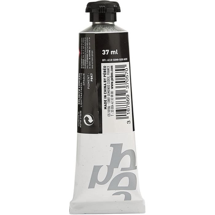 Tube 37ml peinture HUILE FINE XL Noir intense