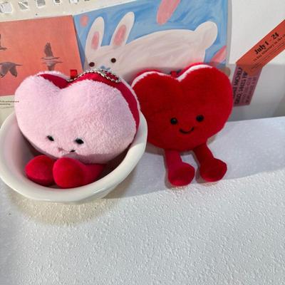 1 Stück Niedliche lächelnde rote rosa Herzpuppen Weiches Herz Plüschtier Anhänger Valentinstagsgeschenk für Freundin Heimdekoration
