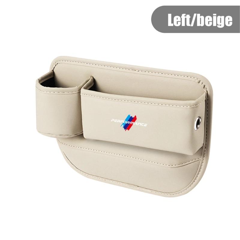 PU Leather Auto Console Side Seat Plug Filler Organizer Box Car Seat Gap Bag Multifunction Seat Organizer For BMW Performance M