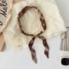 New Korean Version Versatile Polka Dot Beaded Narrow Silk Scarf Women's Summer Decoration Long Scarf Adjustable Fashion Accessories