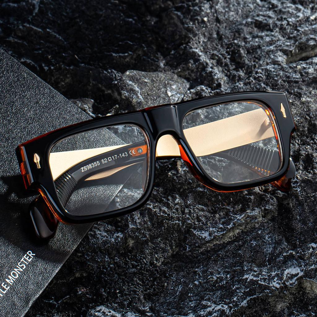 Fashion Oversized Square Reading Glasses Men Blue Light Blocking  Metal Frameglasses Trendy Optical Presbyopia Eyeglasses0To+6.0