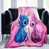 Blanket Bedding Love Seaside Stitch for Children and Adults Travel Cover Blanket Soft Bedspread Office Flannel Blanket