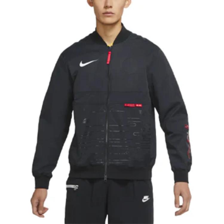 Nike Jackets Men's Black Baseball Collar Moderate Other DO0766-010