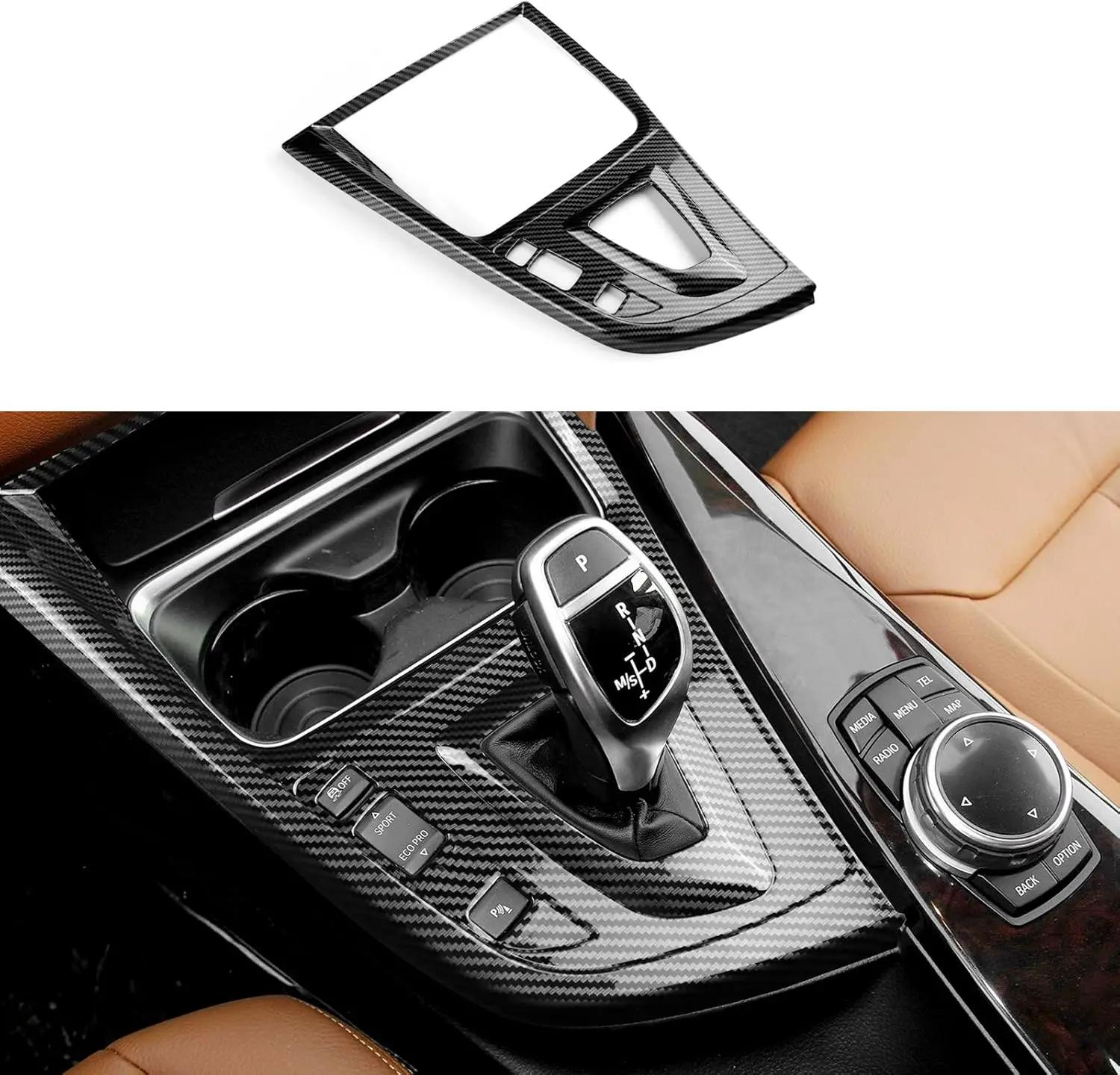 Multimedia-Panel-Verkleidung in Carbonfaser-Optik für BMW F30 F31 F32 F34 F36 3er 4er Mittelkonsole Gear Shift Panel schwarz